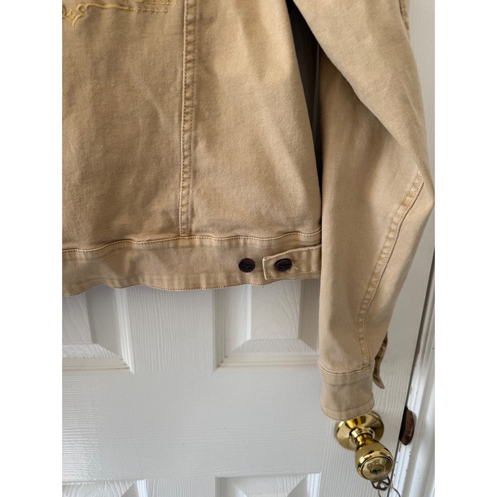 Kimes Ranch Art of the Cowgirl Tan Denim Jacket Medium Western Rodeo - Picture 10 of 10